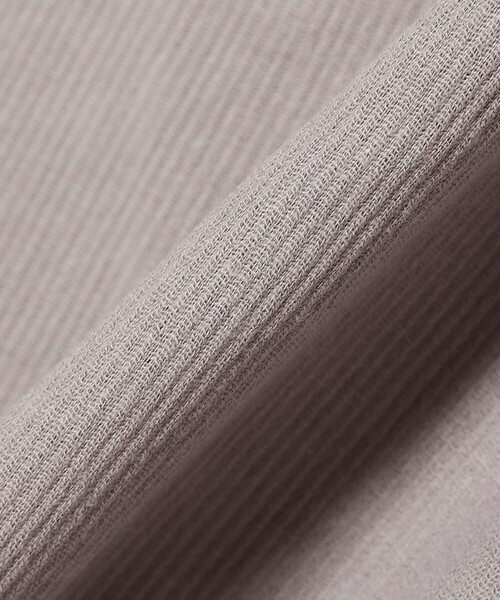 BEAMS JAPAN(ビームス ジャパン)の「【別注】高島ちぢみ / 半袖Uネックシャツ インナーウエア(Tシャツ/カットソー・レディース・ライトグレー/ネイビー・MEDIUM/LARGE/X-LARGE)」の7枚目の写真