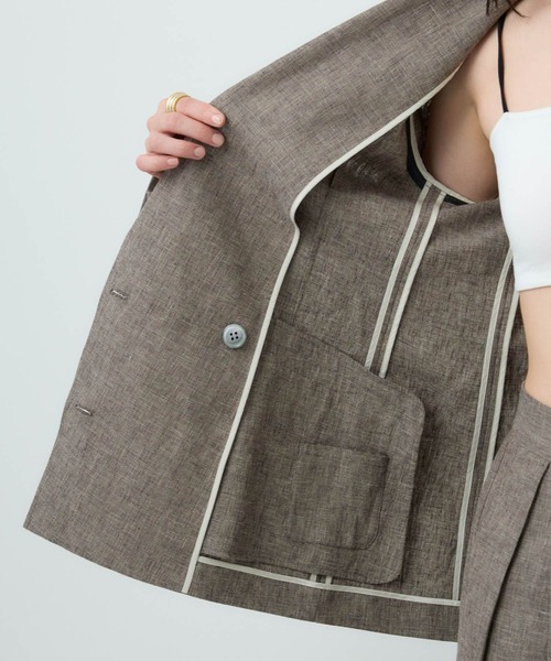 Chaos（カオス）の「Chaos(カオス)/ ファームノームジャケット　【セットアップ可】（テーラードジャケット・レディース・ブラウン系その他/アイボリー・FREE）」の7枚目の写真