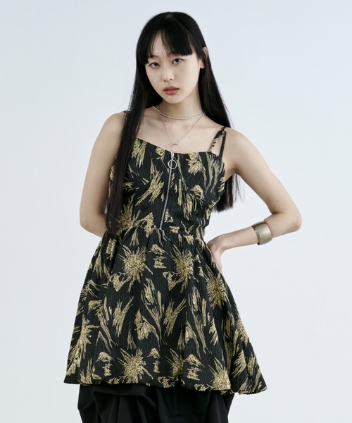 【新品タグ付】Ezick Jacquard balloon キャミチュニック セール】Jacquard balloon キャミチュニック（チュニック