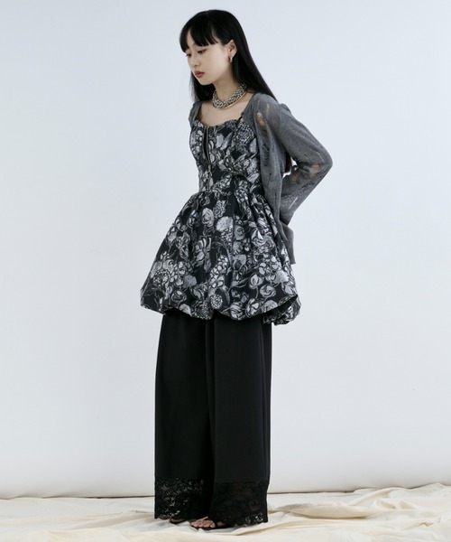 【新品タグ付】Ezick Jacquard balloon キャミチュニック セール】Jacquard balloon キャミチュニック（チュニック