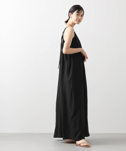 Gready Brilliant（グレディブリリアン）の「リネンアメスリバイカラーワンピ（ワンピース・レディース・ブラック系/ブラック/ブラウン・38）」の5枚目の写真