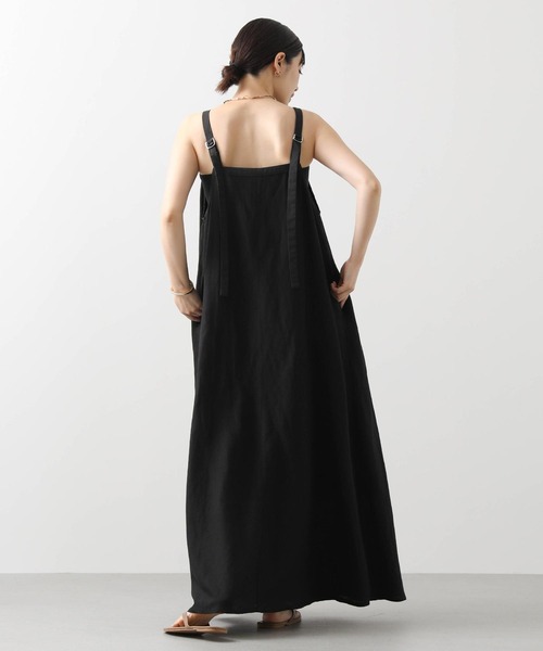 Gready Brilliant（グレディブリリアン）の「リネンアメスリバイカラーワンピ（ワンピース・レディース・ブラック系/ブラック/ブラウン・38）」の6枚目の写真