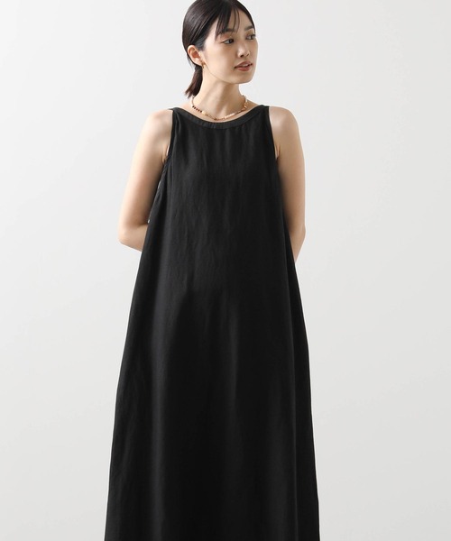 Gready Brilliant（グレディブリリアン）の「リネンアメスリバイカラーワンピ（ワンピース・レディース・ブラック系/ブラック/ブラウン・38）」の8枚目の写真