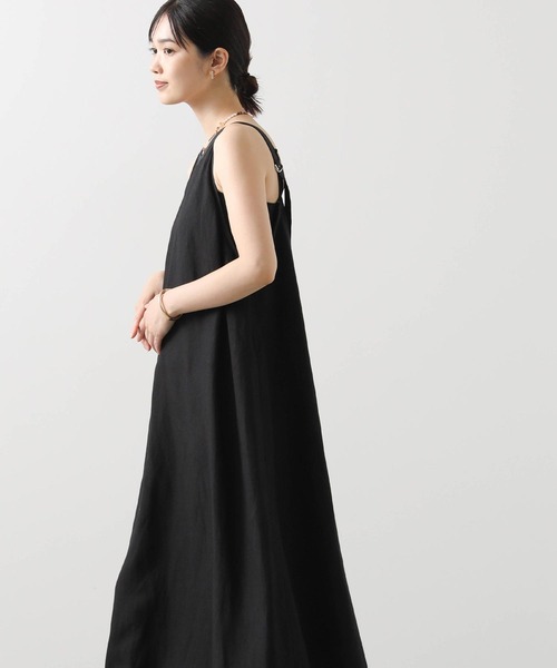 Gready Brilliant（グレディブリリアン）の「リネンアメスリバイカラーワンピ（ワンピース・レディース・ブラック系/ブラック/ブラウン・38）」の9枚目の写真