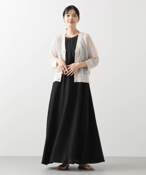 Gready Brilliant（グレディブリリアン）の「リネンアメスリバイカラーワンピ（ワンピース・レディース・ブラック系/ブラック/ブラウン・38）」の15枚目の写真