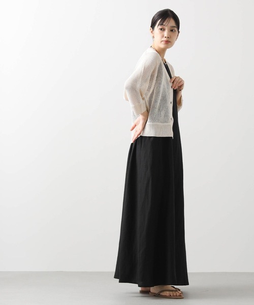 Gready Brilliant（グレディブリリアン）の「リネンアメスリバイカラーワンピ（ワンピース・レディース・ブラック系/ブラック/ブラウン・38）」の16枚目の写真