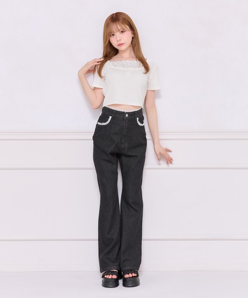 apres jour(アプレジュール)の「アソート柄レイヤード風トップス(Tシャツ/カットソー・レディース・ホワイト系その他/ブルー/ブラック・X-LARGE/フリー)」の14枚目の写真