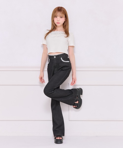 apres jour(アプレジュール)の「アソート柄レイヤード風トップス(Tシャツ/カットソー・レディース・ホワイト系その他/ブルー/ブラック・X-LARGE/フリー)」の16枚目の写真