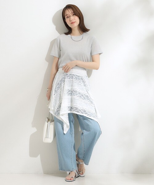 Cutie Blonde（キューティーブロンド）の「【2WAY】スカートにもなる イレヘム レースビスチェ（タンクトップ・レディース・ホワイト/ブラック・02）」の8枚目の写真