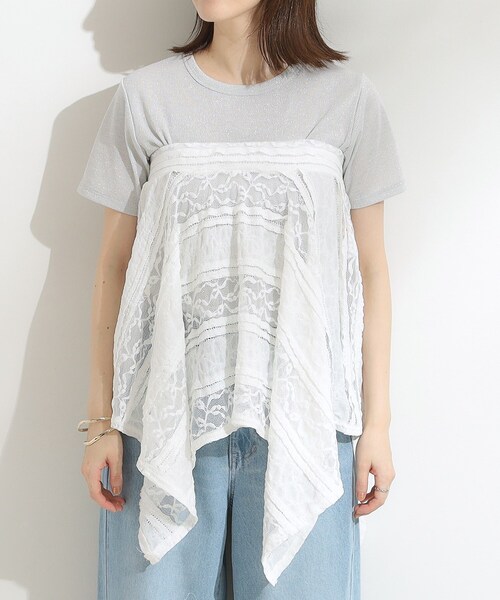 Cutie Blonde（キューティーブロンド）の「【2WAY】スカートにもなる イレヘム レースビスチェ（タンクトップ・レディース・ホワイト/ブラック・02）」の22枚目の写真