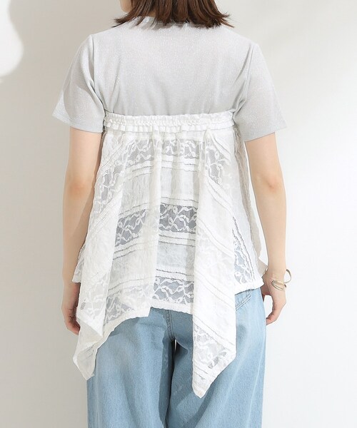 Cutie Blonde（キューティーブロンド）の「【2WAY】スカートにもなる イレヘム レースビスチェ（タンクトップ・レディース・ホワイト/ブラック・02）」の21枚目の写真