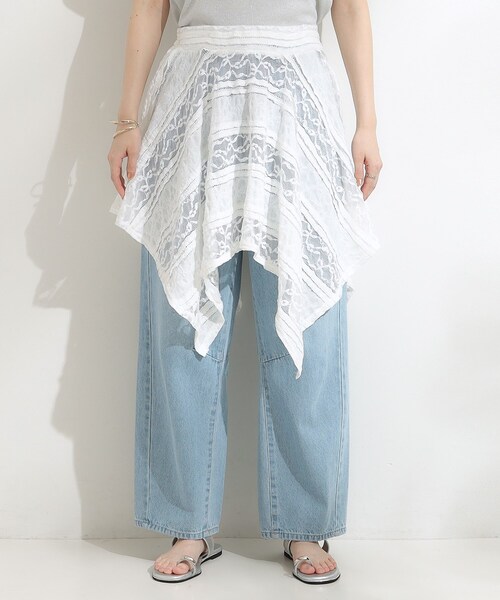 Cutie Blonde（キューティーブロンド）の「【2WAY】スカートにもなる イレヘム レースビスチェ（タンクトップ・レディース・ホワイト/ブラック・02）」の19枚目の写真