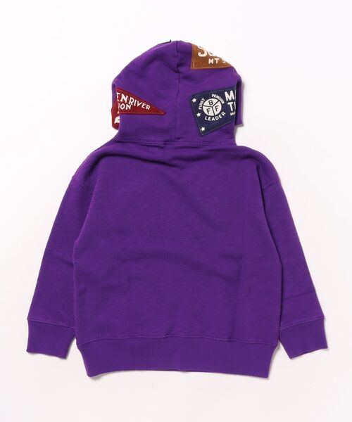 DENIM DUNGAREE（デニムダンガリー）の「Pennant Sweat Hoodie（パーカー・キッズ・ブラック・115/125）」の3枚目の写真