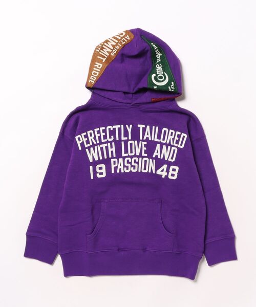 DENIM DUNGAREE（デニムダンガリー）の「Pennant Sweat Hoodie（パーカー・キッズ・ブラック・115/125）」の2枚目の写真