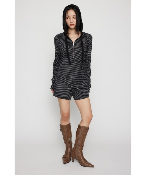 LAGUA GEM（ラグアジェム）の「BORDER HOODIE ロンパース（つなぎ