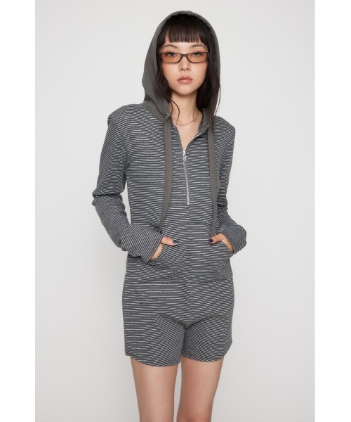 LAGUA GEM（ラグアジェム）の「BORDER HOODIE ロンパース（つなぎ