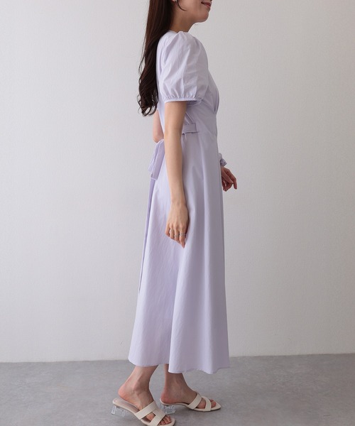 Lace Ladies(レースレディース)の「Vネック カシュクール タック パフスリーブ ワンピース(ワンピース・レディース・ラベンダー/イエロー・FREE)」の10枚目の写真