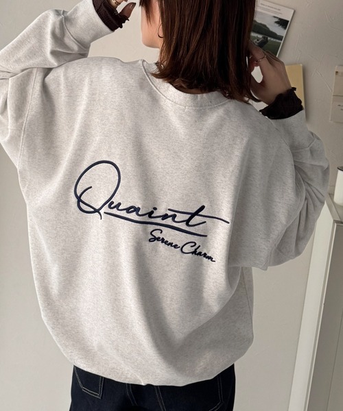 classicalelf(クラシカルエルフ)の「大人カジュアルに最適解。サイン刺繍裏毛スウェット(スウェット・レディース・チャコール/ネイビー/オートミール/ブラウン/ブルー/グレイッシュベージュ・LARGE/MEDIUM/SMALL/X-LARGE)」の20枚目の写真