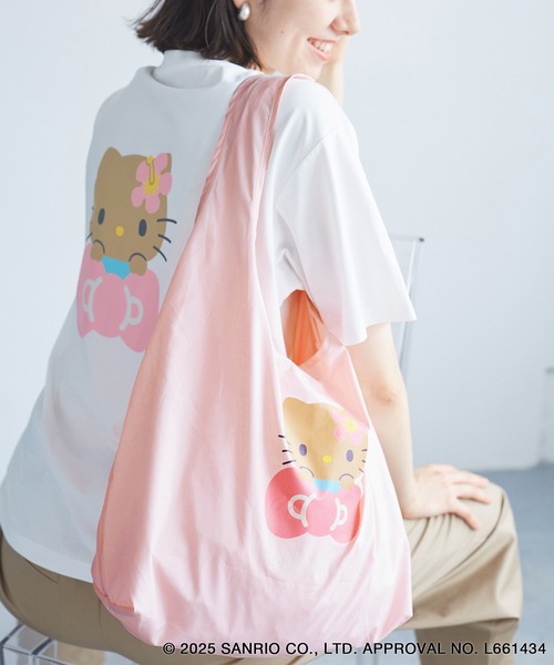 ROPE' PICNIC（ロペピクニック）の「【ROPE' PICNIC×ハローキティコラボ】日焼けハローキティパッカブルポケット付エコバッグ（エコバッグ/サブバッグ・レディース・ピンク/チャコールグレー・FREE）」の17枚目の写真