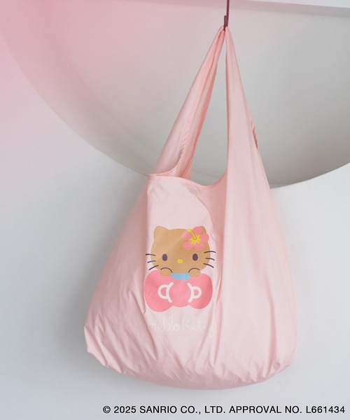 ROPE' PICNIC（ロペピクニック）の「【ROPE' PICNIC×ハローキティコラボ】日焼けハローキティパッカブルポケット付エコバッグ（エコバッグ/サブバッグ・レディース・ピンク/チャコールグレー・FREE）」の18枚目の写真