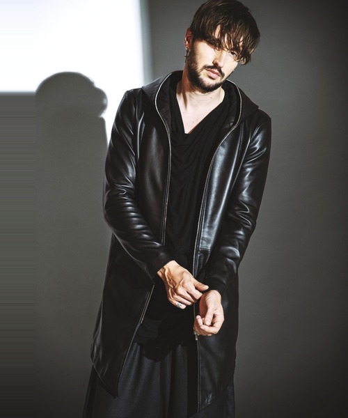 NO ID.（ノーアイディ）の「【NO ID.】Frill Stole Deep V-Neck T-Shirt / フリル ストール ディープ Vネック Tシャツ（Tシャツ/カットソー・メンズ・ブラック/ホワイト/ダークグレー・ONE SIZE）」の5枚目の写真