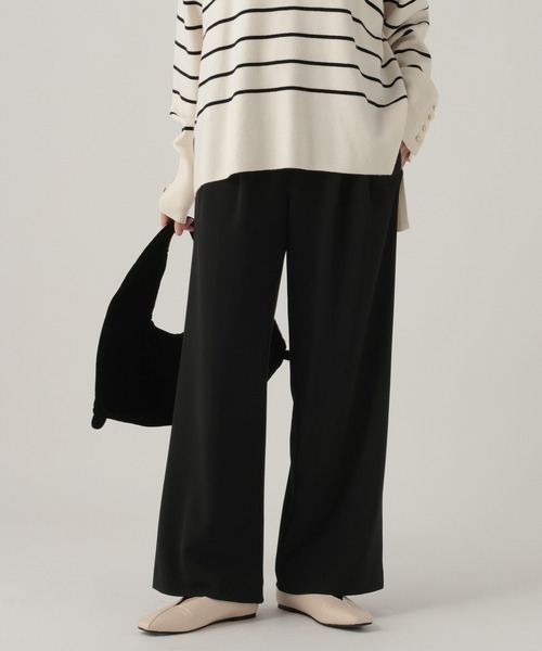 らら セール】サマ見えリラクシーセミワイドパンツ/580458（その他パンツ