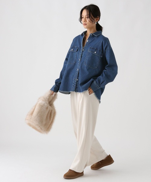 Elura（エルーラ）の「サマ見えリラクシーセミワイドパンツ/580458（その他パンツ・レディース・ダークブラウン/キャメル/オフホワイト/ブラック/チャコールグレー/ネイビー・MEDIUM/LARGE/FREE(S)）」の7枚目の写真