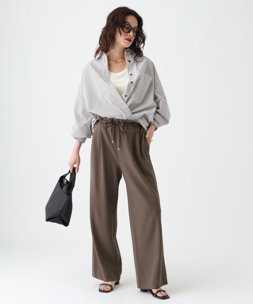 Elura(エルーラ)の「サマ見えリラクシーセミワイドパンツ/580458(その他パンツ・レディース・ダークブラウン/キャメル/オフホワイト/ブラック/チャコールグレー/ネイビー/ライトブルー/ベージュ/カーキ/グレイッシュベージュ・MEDIUM/LARGE/FREE(S)/SMALL)」の20枚目の写真