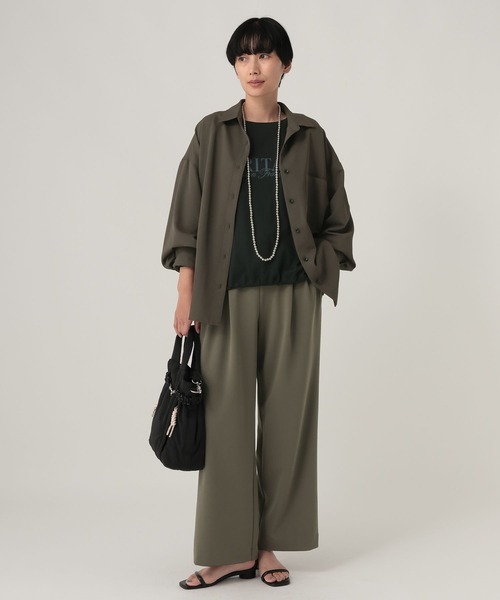 Elura(エルーラ)の「サマ見えリラクシーセミワイドパンツ/580458(その他パンツ・レディース・ダークブラウン/キャメル/オフホワイト/ブラック/チャコールグレー/ネイビー/ライトブルー/ベージュ/カーキ/グレイッシュベージュ・MEDIUM/LARGE/FREE(S)/SMALL)」の12枚目の写真