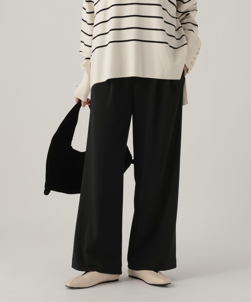 サマ見えリラクシーセミワイドパンツ/580458（その他パンツ）｜Elura