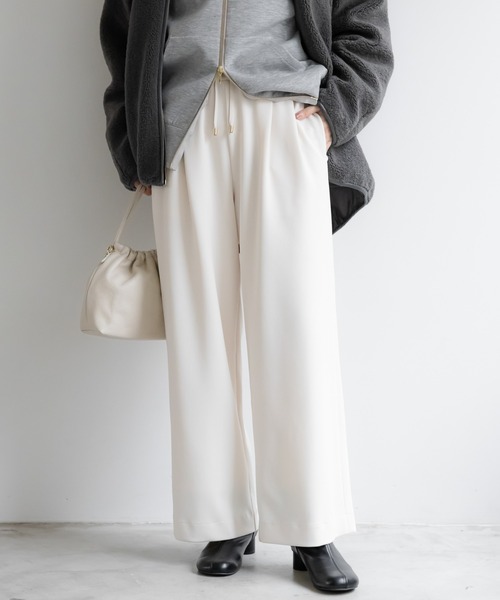 サマ見えリラクシーセミワイドパンツ/580458（その他パンツ）｜Elura
