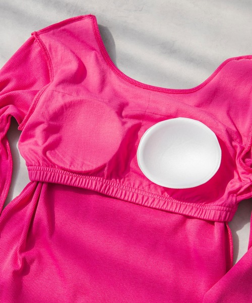 bohmal（ボマール）の「背あきカップ付きカラーロンT（Tシャツ/カットソー・レディース・ブルー/ライム/ピンク・MEDIUM/LARGE）」の13枚目の写真