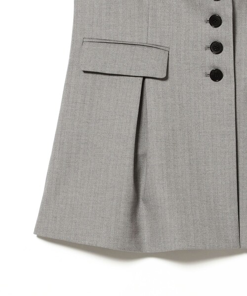 Ray BEAMS（レイビームス）の「RBS / ヘリンボーン タック ジレ（ベスト・レディース・シルバー/ダークブラウン・0/1）」の6枚目の写真