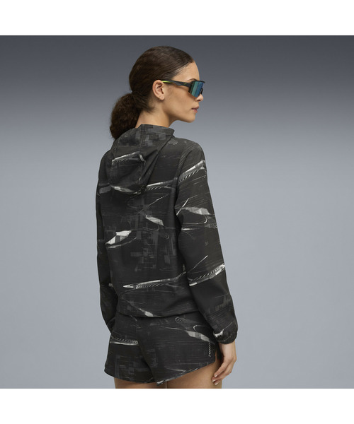 PUMA（プーマ）の「PUMA プーマ ウィメンズ ランニング ヴェロシティ AOP フーデッド ウーブンジャケット（ブルゾン・レディース・ブラック/ミント・LARGE/MEDIUM/SMALL/X-LARGE）」の12枚目の写真