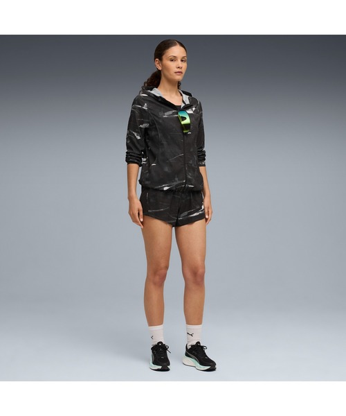 PUMA（プーマ）の「PUMA プーマ ウィメンズ ランニング ヴェロシティ AOP フーデッド ウーブンジャケット（ブルゾン・レディース・ブラック/ミント・LARGE/MEDIUM/SMALL/X-LARGE）」の7枚目の写真