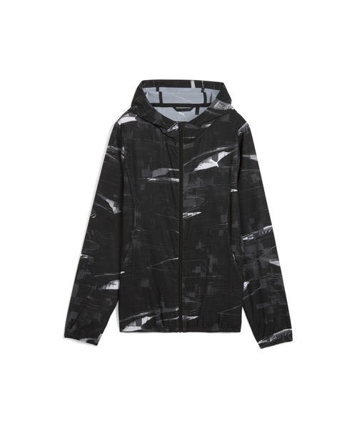 PUMA（プーマ）の「PUMA プーマ ウィメンズ ランニング ヴェロシティ AOP フーデッド ウーブンジャケット（ブルゾン・レディース・ブラック/ミント・LARGE/MEDIUM/SMALL/X-LARGE）」の3枚目の写真