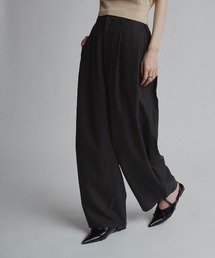 【新色】【W:Huku / ストレッチソフトツイル】コクーン バレルレッグ スラックス / Stretch Soft Twill Cocoon Slacks