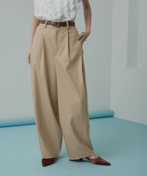 W:Huku(フーク)の「【新色】【W:Huku / ストレッチソフトツイル】コクーン バレルレッグ スラックス / Stretch Soft Twill Cocoon Slacks(スラックス・レディース・グレー/レッド系/ブラック/ブラウン/ベージュ・FREE)」の19枚目の写真