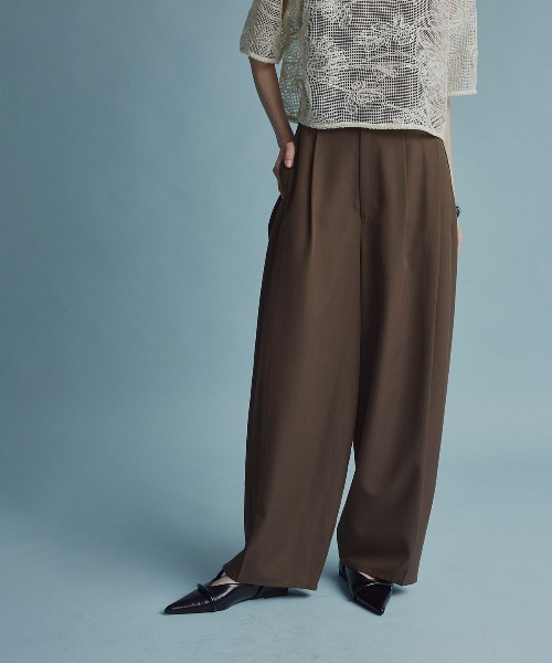 W:Huku(フーク)の「【新色】【W:Huku / ストレッチソフトツイル】コクーン バレルレッグ スラックス / Stretch Soft Twill Cocoon Slacks(スラックス・レディース・グレー/レッド系/ブラック/ブラウン/ベージュ・FREE)」の20枚目の写真