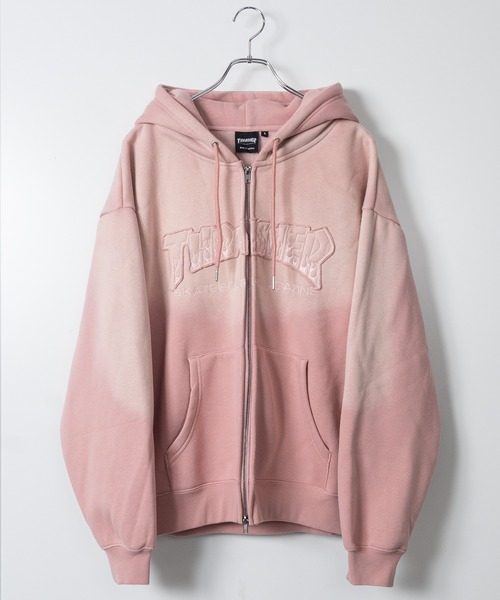 セール】【at】〔THRASHER/スラッシャー〕裏起毛 フェード加工