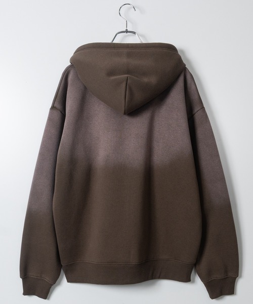 THRASHER(スラッシャー)の「【at】〔THRASHER/スラッシャー〕裏起毛 フェード加工 ファイアーロゴアップリケ ダブルジップパーカー(パーカー・メンズ・ブラウン/ピンク/ブラック・FREE/LARGE/MEDIUM)」の22枚目の写真