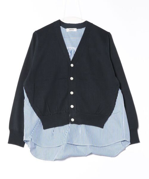 ZUCCa(ズッカ)の「シャツドッキングニット / ニットカーディガン / S(カーディガン/ボレロ・レディース・ベージュ/グレー/ネイビー・M size)」の1枚目の写真