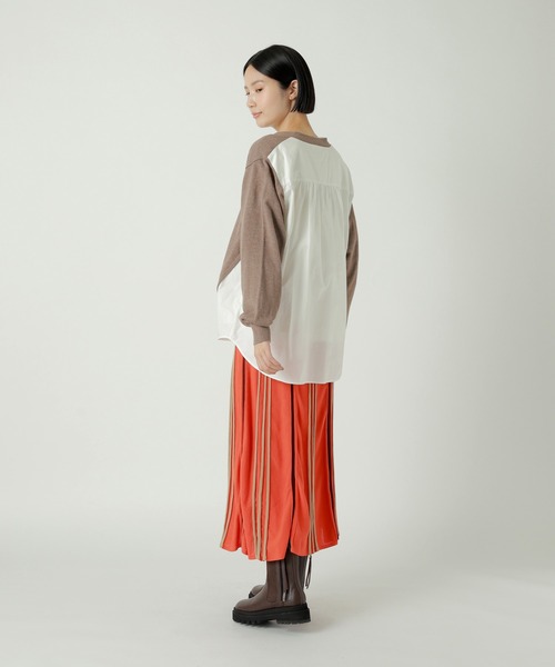 ZUCCa(ズッカ)の「シャツドッキングニット / ニットカーディガン / S(カーディガン/ボレロ・レディース・ベージュ/グレー/ネイビー・M size)」の6枚目の写真