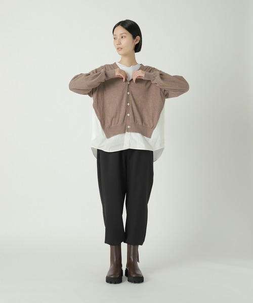 ZUCCa(ズッカ)の「シャツドッキングニット / ニットカーディガン / S(カーディガン/ボレロ・レディース・ベージュ/グレー/ネイビー・M size)」の9枚目の写真