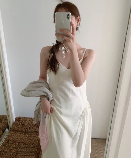 FAVORITO（ファヴォリート）の「キャミワンピース（ワンピース・レディース・イエロー/ベージュ/ブラック・L/M）」の18枚目の写真