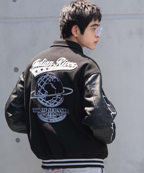 WEGO/【25年秋冬新作】メルトンワッペンスタジャン（スタジャン