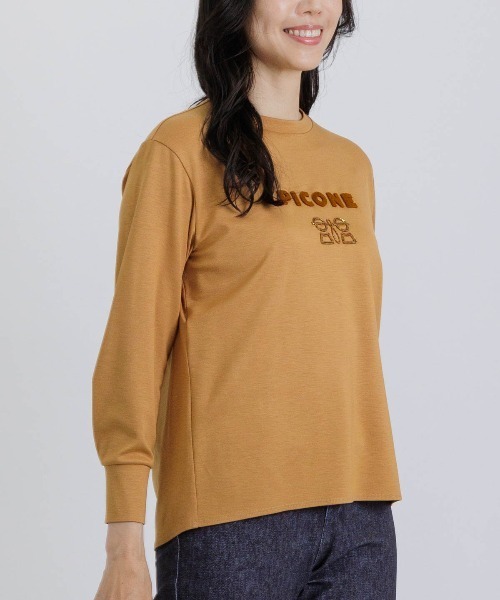 STUDIO PICONE(スタジオピッコーネ)の「UV冷感ポンチプルオーバー(Tシャツ/カットソー・レディース・ホワイト/ピンク/キャメル/グレー・LL/L/M)」の15枚目の写真