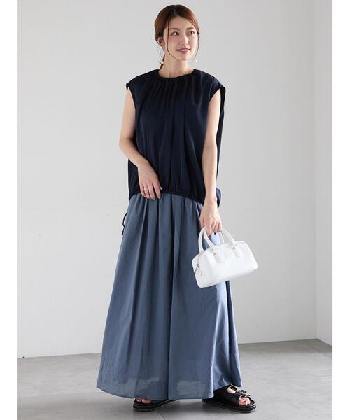 Te chichi(テチチ)の「サテンサイドリボンブラウス(シャツ/ブラウス・レディース・ネイビー/カーキ/ベージュ・F)」の15枚目の写真