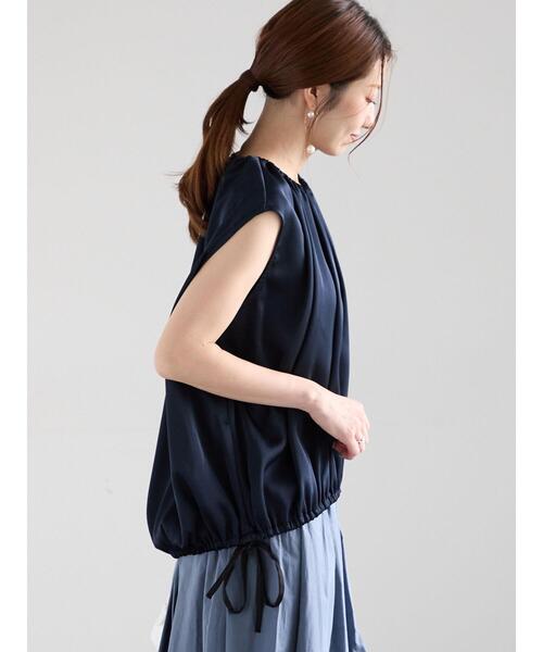Te chichi(テチチ)の「サテンサイドリボンブラウス(シャツ/ブラウス・レディース・ネイビー/カーキ/ベージュ・F)」の19枚目の写真