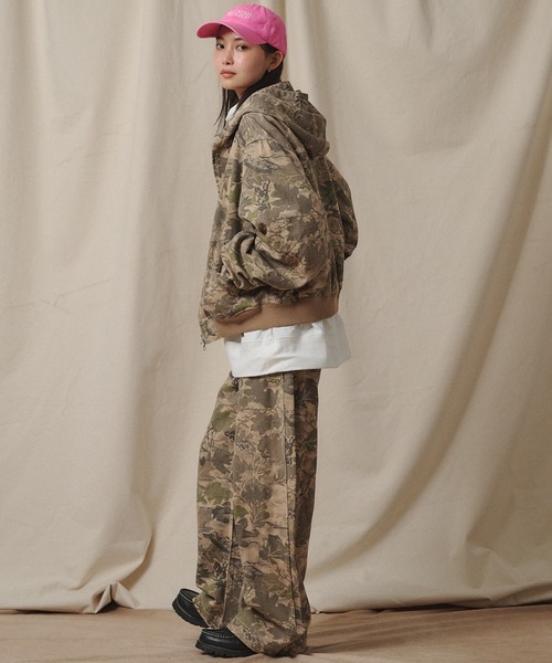Universal Style Wear(ユニバーサルスタイルウェア)の「Universal Style Wear CAMO ZIP フーディー(パーカー・メンズ・グレー系カモフラージュ/デザートカモ/リアルツリーカモ・MEDIUM/LARGE/X-LARGE)」の8枚目の写真